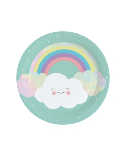 Platos 23cm Arcoiris Y Nube 