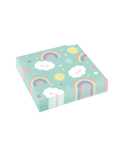 Servilleta 33cm X 33cm Arcoiris Y Nube 