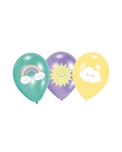 Globos Latex 27,5cm Rainbow&amp;Cloud 