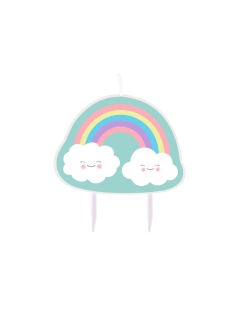 Vela Arco Iris Y Nube 8.5cm 
