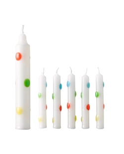 Velas Puntos Colores 8/13.5cm 