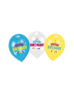 Globos Latex 27,5cm Happy Birthday 