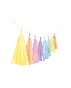 Guirnalda Flecos Multicolor Pastel 304cm 