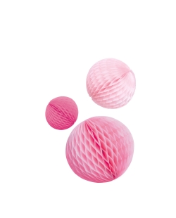 Decorac. Nido Abeja Papel Rosa 14cm/ 18cm/ 22cm  