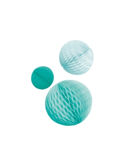 Decorac. Nido Abeja Papel Aqua Glamour 14cm/ 18cm/ 22cm  