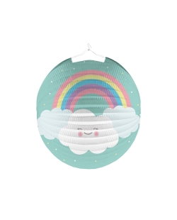 Farolillo Arcoiris Y Nubes Papel 25cm 