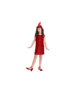 Disfraz Infantil Red Flapper Dress 8-10 Años