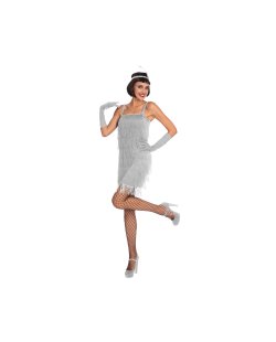 Disfraz Adulto Silver Flapper Dress Talla 8-10