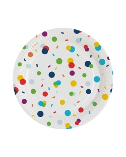 Platos 18cm Confeti Bday 