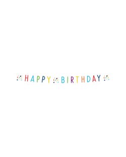 Banderin Letras Confeti Bday 1,8X14cm 