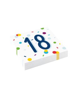 Servilletas 33cm X 33cm Confeti 18 Bday 