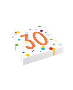 Servilletas 33cm X 33cm Confeti 30 Bday 