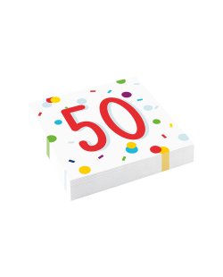Servilletas 33cm X 33cm Confeti 50 Bday 