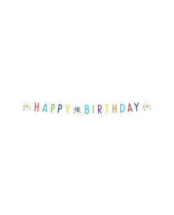 Banderin Letras Confeti 18 Bday 1,8M 