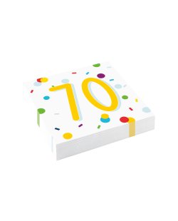 Servilletas 33cm X 33cm Confeti 70 Bday ***OFERTA DTO NO ACUMULABLE