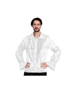 Disfraz Adulto Camisa Saten White Talla Xl