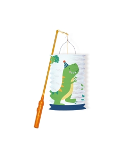 Kit Farolillo Papel Palo Plastco Dino-Mite 28cm/40cm 