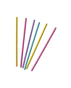 Pajitas Papel Neon Surtido 19.7cm 