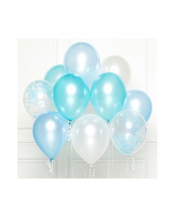 Globos Latex 27,5cm Kit Bouquet Azul 