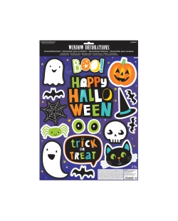Pegatina Ventana Amigos Halloween 