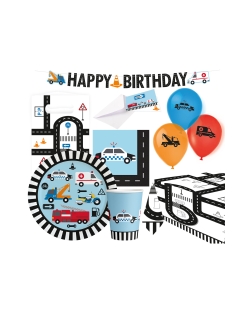 Party Set En La Carretera: Plat, Vas, Serv, Mant, Guirn... 