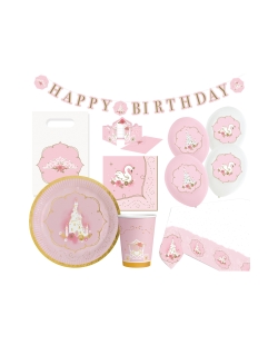 Party Set Princesa: Plat, Vas, Serv, Mant, Guirn... 