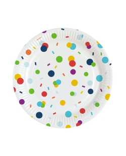 Platos 23cm Confeti Bday 