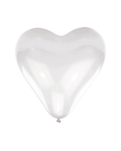 Globos Latex Forma Corazon Blanco 40,6cm 