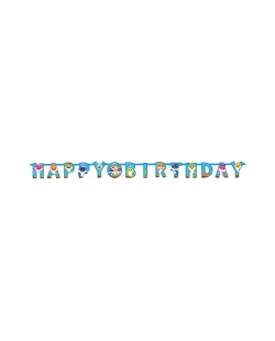 Banderin Letras Happy Bday Baby Shark 