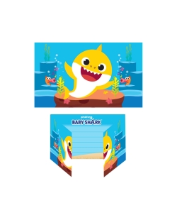 Invitaciones Y Sobres Baby Shark 