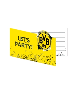 Invitaciones Bvb Dortmund 13,9X8cm 