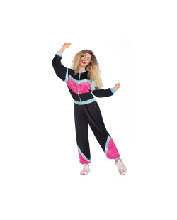 Disfraz 80s Shel Suit Talla 12-14 Blk Mujer