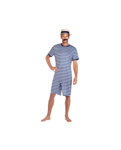 Disfraz Adulto: Traje Baño Azul Talla Unica