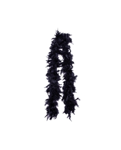 Disfraz Acc. Boa Plumas Negra Delux