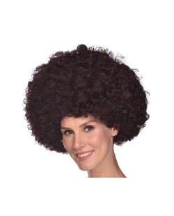 Disfraz Acc. Peluca Afro Marron Disco Talla Unica