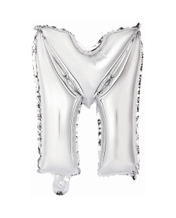 Rm Mini Auto-Inflable Letra : M Plata ***OFERTA DTO NO ACUMULABLE