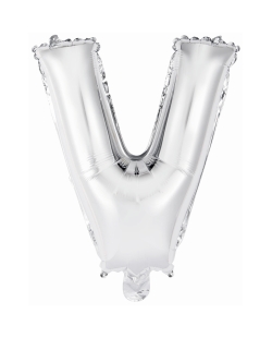 Rm Mini Auto-Inflable Letra : V Plata ***OFERTA DTO NO ACUMULABLE