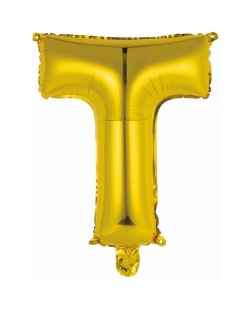 Rm Mini Auto-Inflable Letra : T Oro ***OFERTA DTO NO ACUMULABLE