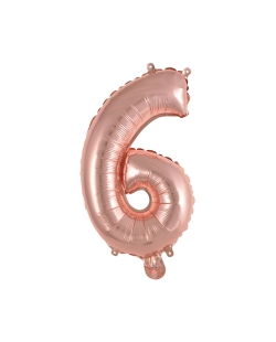 Rm Mini Auto-Inflable Numero : 6 Rosa Oro ***OFERTA DTO NO ACUMULABLE