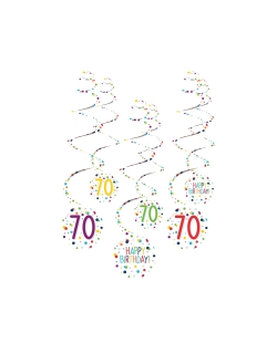 Decor. Colg. Espiral Bday Confeti 70 61cm 