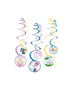 Decor. Colg. Espiral Princesa Y Caballero 