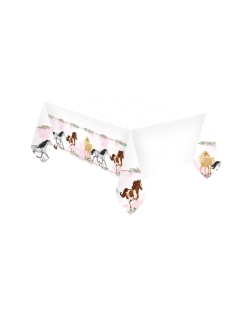 Mantel PlasTalla 120X180cm Hermosos Caballos 