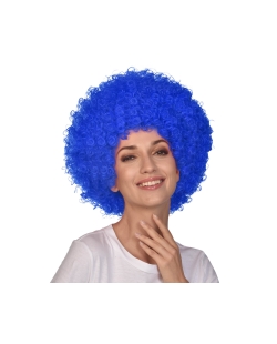 Disfraz Acc. Peluca Afro Azul Talla Unica
