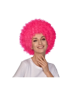 Disfraz Acc. Peluca Afro Rosa Talla Unica