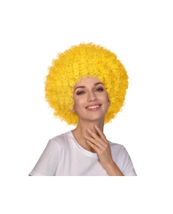 Disfraz Acc. Peluca Afro Amarilla Talla Unica