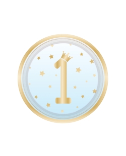 Platos 23cm 1St Birthday Azul 