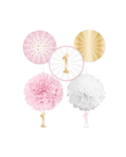 Kit Decoracion 1St Birthday Pink ***OFERTA DTO NO ACUMULABLE