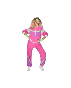 Disfraz Años 80 Chandal Rosa Talla XL