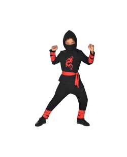 Disfraz Infantil Guerrero Ninja Negro Talla 8-10 Años