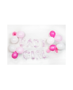 Guirnalda Kit Letras Y Globos Baby Girl Latex/Papel/Plast.